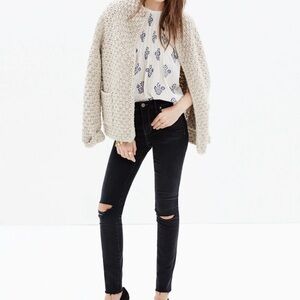 Madewell Black Skinny Jeans for Women 9" midrise 30